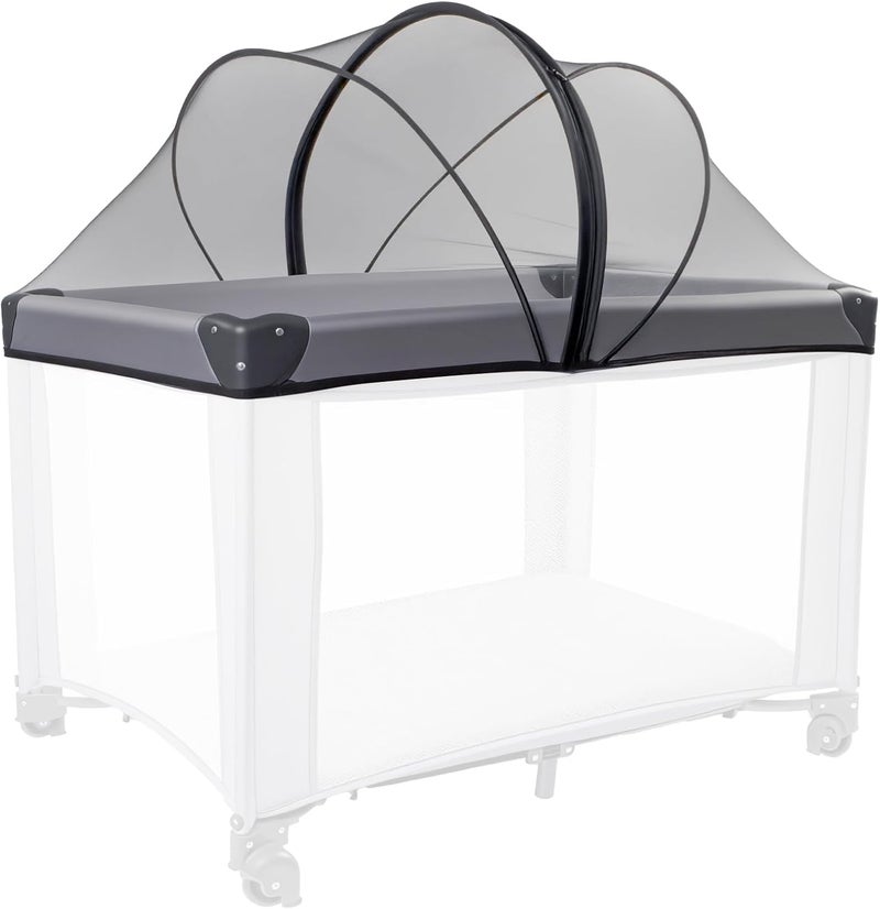 BEBONO Mosquito Net for Pack N Play, Keep Cats Out, Netting Cover with 2-Way Zipper for Playpen, Foldable with Storage Bag, Black - Image 1